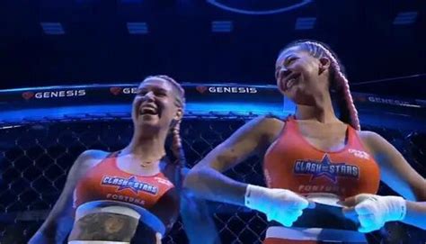 clash of the stars mma flash|Female fighters flash breasts to crowd following tag ...